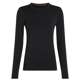 Camiseta de mujer Icebreaker W Mer Core Heavyweight LS Crewe negro Black