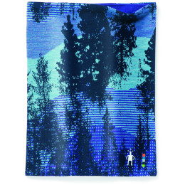 Pañuelo Smartwool Merino 250 Reversible Pattern negro/azul DeepNavyForestScape