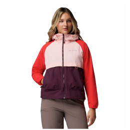 Chaqueta de mujer Columbia Spire Valley™ Windbreaker rosa Moonvista, Pink Sand, Poppy Red