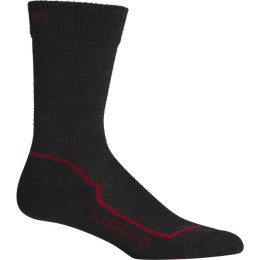 Calcetines de hombre Icebreaker Mens Hike+ Light Crew (2020) negro JetHthr/Red/Black