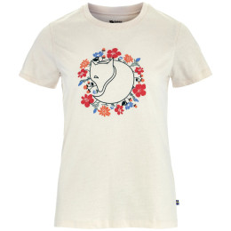 Camiseta de mujer Fjällräven Fjällblomster Fox T-shirt W blanco Chalk White