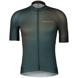 Maillot de ciclismo de hombre Scott RC Pro SS verde/naranja aruba green/braze orange