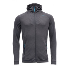 Sudadera de hombre Devold Aksla Man Jacket W/Hood gris Night