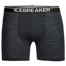 Calzoncillos bóxer para hombre Icebreaker Mens Anatomica Boxers (2018) gris Jet HTHR/Black