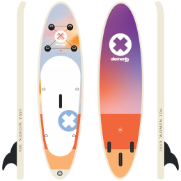 Tabla de surf de pala Elements Gear JAVA 106 women allround violeta/naranja multicolor