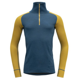 Cuello alto para hombre Devold Duo Active Man Zip Neck amarillo/azul Flood/Arrowwood