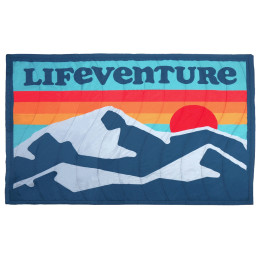 Manta LifeVenture Sundown Berber Lined Blanket azul Retro