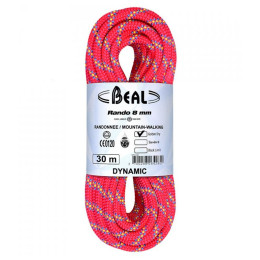 Cuerda de escalada Beal Rando GD 8 mm (30 m) rosa pink