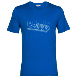 Camiseta de hombre Icebreaker Tech Lite II SS Tee Alps 3D azul lazurite