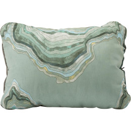 Almohada de viaje Therm-a-Rest CompPillowCinch SageTopoWave L antracita/verde Topo Wave