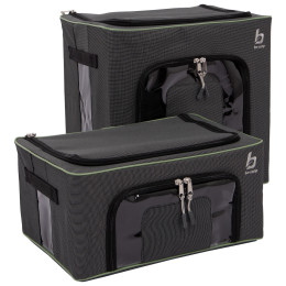 Caja de almacenamiento Bo-Camp Storage box set foldable M+L negro