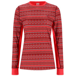 Camiseta funcional de mujer Kari Traa Lune Long Sleeve Baselayer rojo/naranja heat