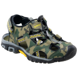 Sandalias para niños Hi-Tec Inage JR verde/marrón Khaki/Corn/MoroPrint