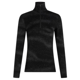 Camiseta funcional de mujer Icebreaker Women M 260 Tech Vertex LS HZ Chillwave negro Black/Obsidia/J
