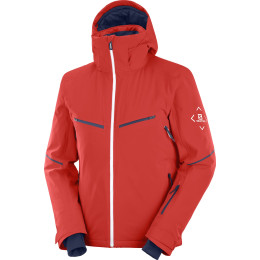 Chaqueta de hombre Salomon Brilliant Jacket M rojo GojiBerry/White/NightSky