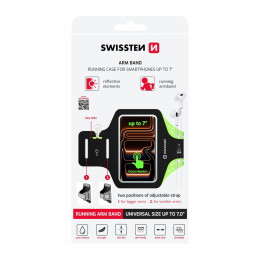 Funda de teléfono Swissten Armband Case 7.0" negro černá