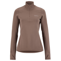 Sudadera funcional de mujer Craft Gain Thermal Midlayer 2 W marrón Brown