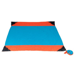 Manta de picnic Ticket to the moon Beach Blanket azul/naranja aqua/orange