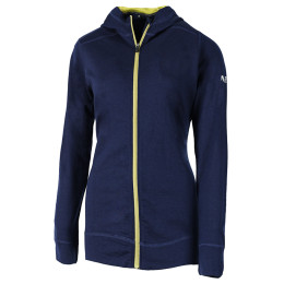Sudadera de mujer Zulu Merino Hoodie Full Zip azul Navy