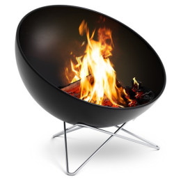 Pozo de fuego Höfats Bowl 57 with star stand negro black