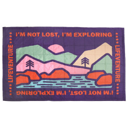 Manta LifeVenture Sundown Berber Lined Blanket violeta Mountain