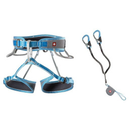 Juego de vía ferrata Ocún Via Ferrata Twist Tech Eco Captur Lite Swivel Set gris/azul Grey / Blue
