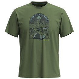 Camiseta Smartwool Streets to Peaks Short Sleeve Graphic Tee verde fern green