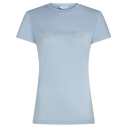 Camiseta funcional de mujer Icebreaker Women M 150 Tech Lite SS Tee IBStitchlin azul claro Zinc Blue