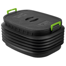 Caja plegable con tapa Yolco CP60 negro/verde