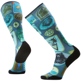 Calcetines de esquí Smartwool Ski Targeted Cushion Explorer Print OTC azul DEEP NAVY