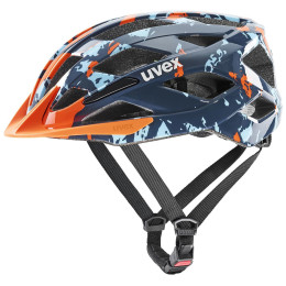 Casco de ciclismo para niños Uvex Air Wing 2 naranja/azul papaya-bubble blue