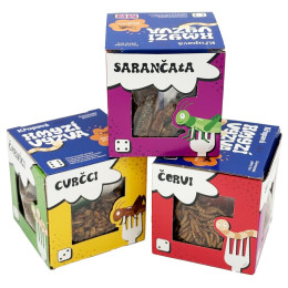 Gusanos comestibles Sens Crujiente desafío de los insectos: Juego de fiesta gourmet