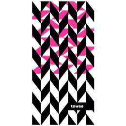 Toalla Towee Dynamica 50x100 cm rosa/negro Dynamica