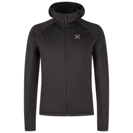 Sudadera funcional de hombre Montura Fadis Grid Hooded Maglia negro Black