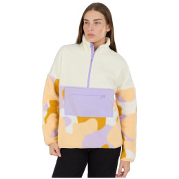 Sudadera de mujer Fundango Riva Hybrid Pullover amarillo/violeta corn cloud