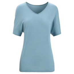 Camiseta funcional de mujer Icebreaker Women Drayden Reversible SS Top azul claro Astral Blue