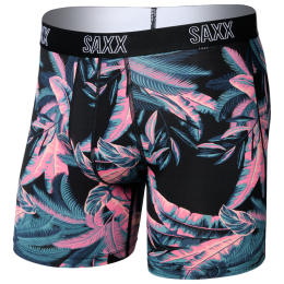 Calzoncillos bóxer para hombre Saxx Droptemp All Day Cooling Boxer Brief negro/rosa tropical jungle-black