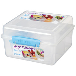 Caja de alimentos Sistema Lunch Cube Max with Yogurt Pot azul