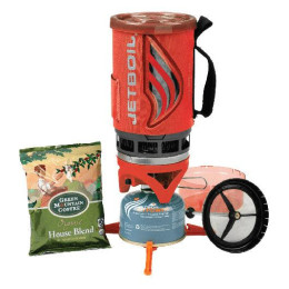 Hornillo de gas Jet Boil Flash with Coffee press rojo/gris