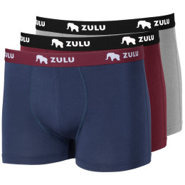 Calzoncillos bóxer para hombre Zulu Bambus 210 3-pack mix2 grey+wine red+navy/wine red