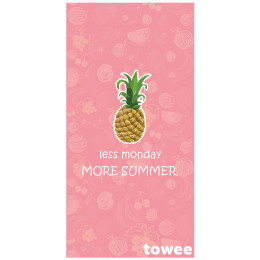 Toalla de secado rápido Towee Ananas 80x160 cm rosa Pineeapple