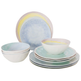 Vajilla Bo-Camp Tableware Barfleur 12pcs mix1 Pastel