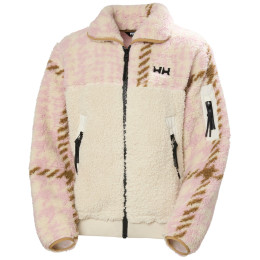 Chaqueta polar para mujer Helly Hansen W Moonlit Pile Jacket rosa/blanco 079 Pink Shake Broxburn Plaid