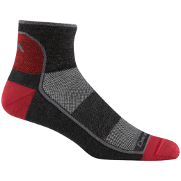 Calcetines de hombre Darn Tough 1715 1/4 Lightweight gris/rojo team dtv