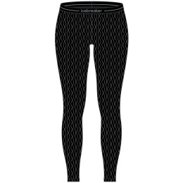 Calzoncillos funcionales de mujer Icebreaker W Mer 260 Vertex Leggings On-Piste negro/blanco Black/Snow/J