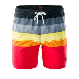 Bañador de hombre Aquawave Shadow rojo Black/Gray/Yellow/RedStripes