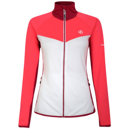 Sudadera funcional de mujer Dare 2b Ascending Core Str blanco/rosa White/Neon Pink