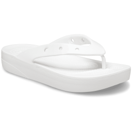 Chanclas de mujer Crocs Classic Platform Flip W blanco White