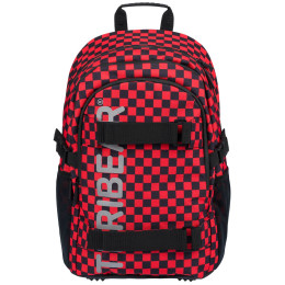 Mochila escolar Baagl Skate TERIBEAR rojo/negro