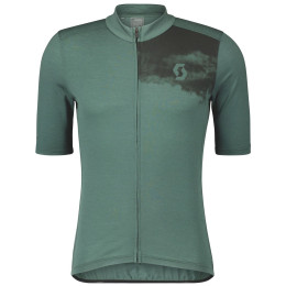 Maillot de ciclismo de hombre Scott M's Gravel Merino SS verde oscuro smoked green/black